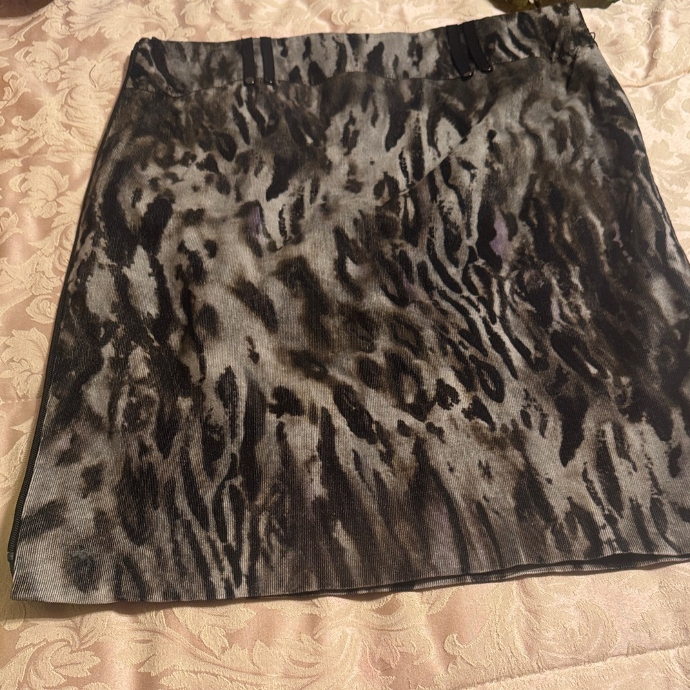 Chic Zebra Print Dual Side Zipper Skirt